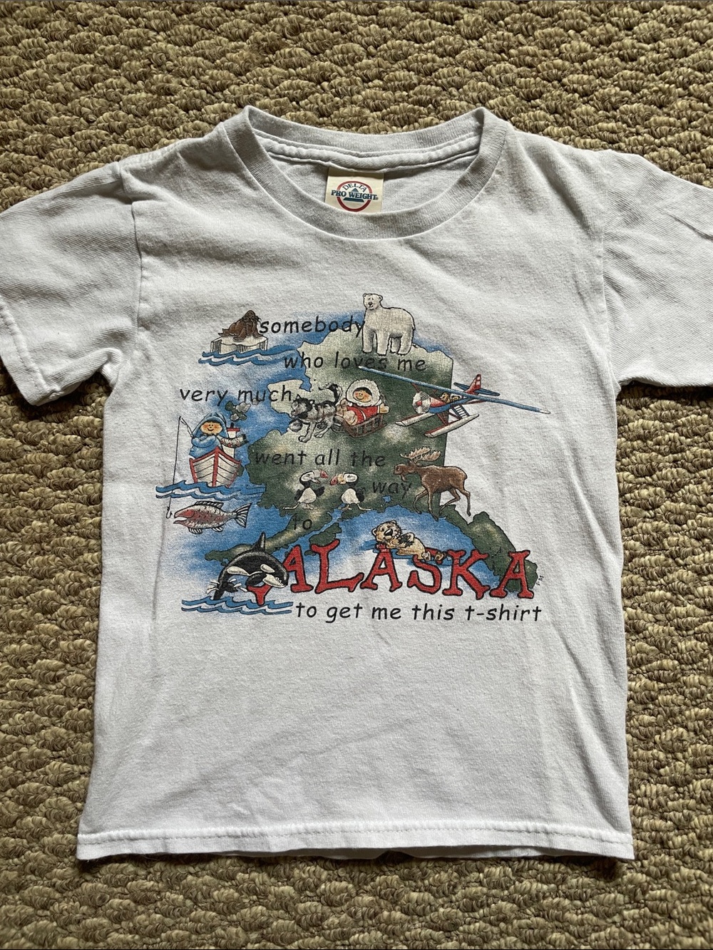 Alaska kids souvenir t shirt